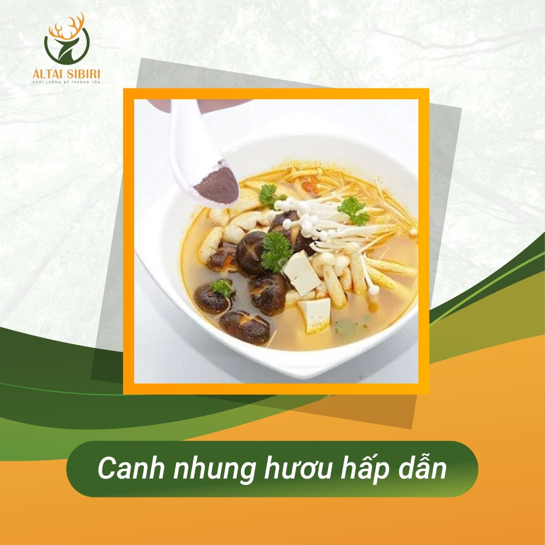 bột nhung hươu nấu canh
